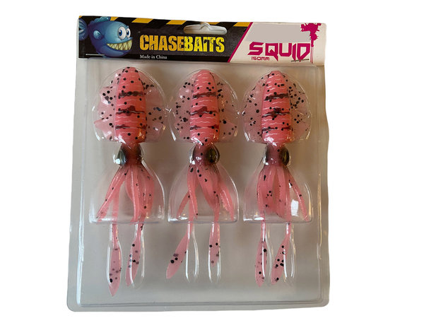 Chasebaits Squid Tintenfisch Köder 15 cm 15g Pink 3 Stück