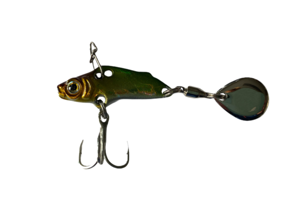 Spoon Ultra Light Fishing Mini Bass Spinner Blade 3 g Bronzing Green